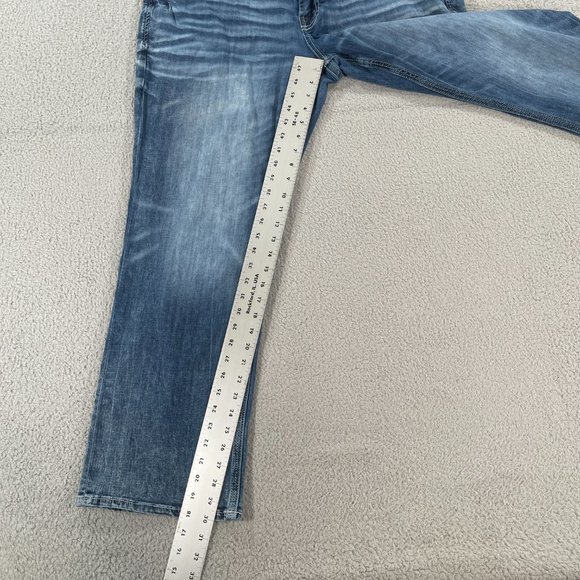 - Salvage Jeans Anarchy Straight Regular Fit 36S (36x30) Denim Buckle Dist… - Picture 3 of 9